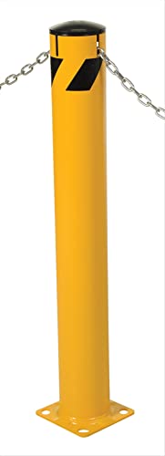 Vestil bol-jk-36-4.5 צינור פלדה בולארד עם משבצות, 36 x 4.5, צהוב