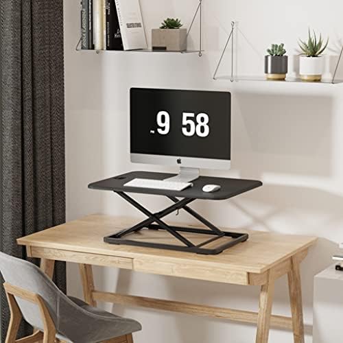 עומד שולחן ממיר, 6 הילוך גובה מתכוונן מחשב התעצמות מסגרת, שולחן תחנת עבודה עבור מחשב צג מסך, מקלדת,