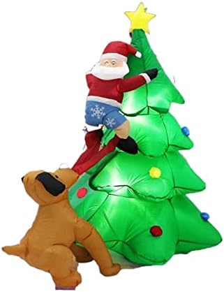 Pifude אבא חג המולד מתנפח עץ חג המולד 8ft תאורה לחג המולד מסיבת תאורה חיצונית קישוטי חג המולד לשנה
