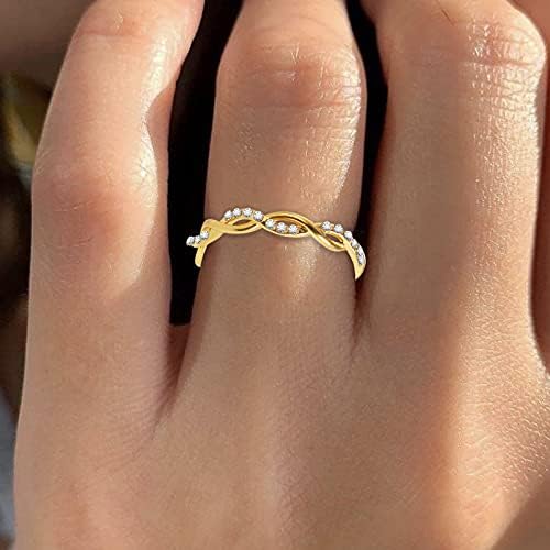 נשים טבעת ריינסטון חתונה תכשיטי טבעות גודל 511 סגסוגת מתנה אצבע גברים של טבעות