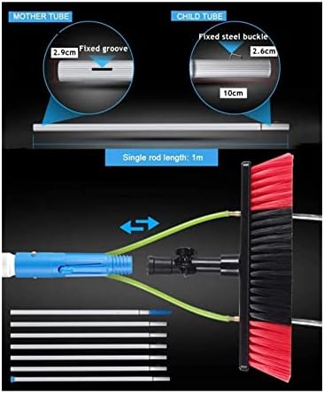 מים ניקוי חלונות ניקוי חלונות מוטות מים ניזונים מטה 5-12 מ 'נשלף לניקוי פאנלים פוטו-וולטאיים וסולאריים