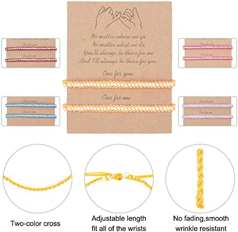 Freebloss 12 סט DIY DIY Macrame צמידים קלועים ערכת צמידי מקרמה יצירתיים לבנות תחרה תחרה צמיד