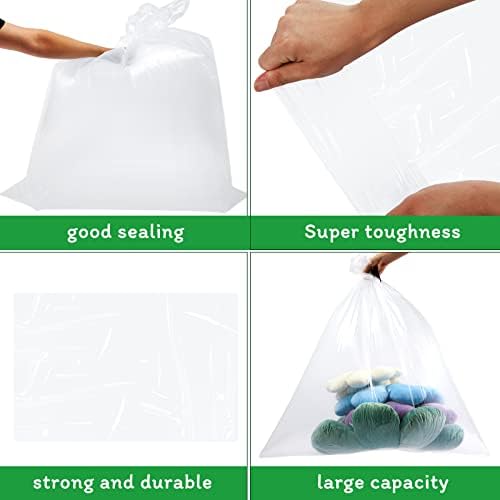 50 יח 'שקיות אחסון פלסטיק ברורות גדולות 40 x 60 בריהוט פלסטיק ג'מבו כיסוי שקיות נעות אטום אבק שקיות אחסון