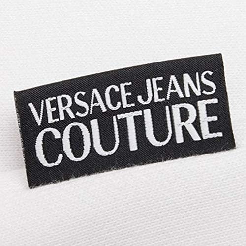 Versace Jeans Couture לוגו של נייר זהב כותנה סווטשירט קפוצ'ור של שרוול ארוך- לגברים