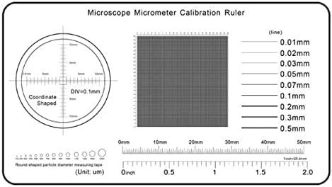 מעבדה מיקרוסקופ ציוד 0.1 ממ מיקרוסקופ מקצועי מיקרומטר כיול סרט קו רוחב חלקיקים מדידה רך שליט מיקרוסקופ