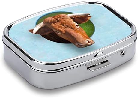 כיס גלולת מקרה צהוב פרה נסיעות גלולת מחזיק אחסון עבור רפואה תוסף ויטמין דגי שמנים 2. 2 * 1.6 אינץ