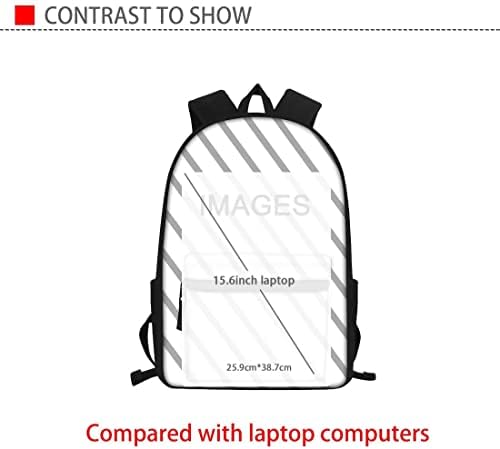 Freewander תיק מחשב נייד 15 עם 2 מקרי עיפרון, תרמיל סטודנטים מודפס בהתאמה אישית ומארגן מארז עיפרון רוכסן, הדפס