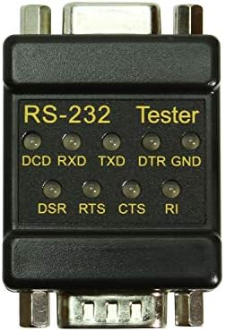 Cablemax RS-232 בוחן קישור LED DB-9 זכר ל- DB-9 נקבה