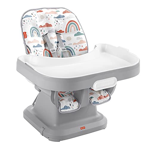 פישר-מחיר שומר חלל פשוט נקי גבוהה כיסא-קשת מקלחות, נייד תינוק לפעוטות אוכל כיסא ומאיץ מושב עם קל לנקות תכונות
