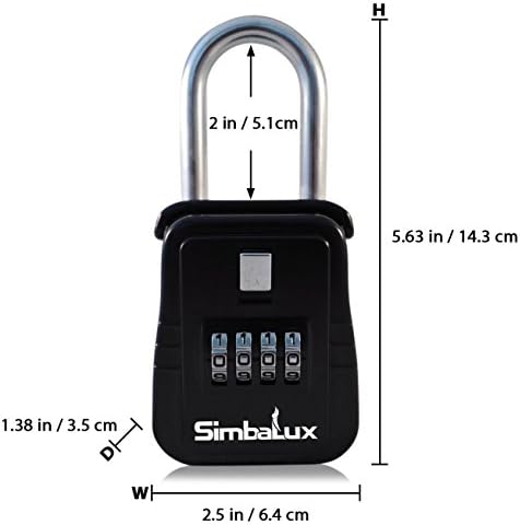 Simbalux Combo Realtor Lockbox איכות 4 ספרות שילוב מספרי תיבת נעילה נדלן, 6 חבילה
