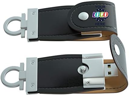 Meinami מותאם אישית כונן פלאש USB קליפ עור שחור כונן אגודל מותאם אישית מקל זיכרון מותאם אישית 256MB