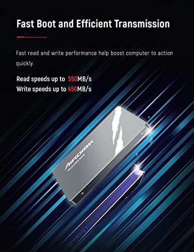 AirDisk 240GB SSD, 2.5 אינץ '/7 ממ SATA III 6GB/S, 3D NAND זיכרון פלאש SSD פנימי, מהירות עד 550 מגה