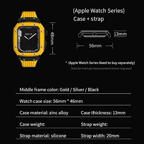 Eksil for Apple Watch Band Series 7 סגסוגת צפייה מארז 44 ממ 45 ממ 42 ממ מסגרת מתכת שינוי אביזרים