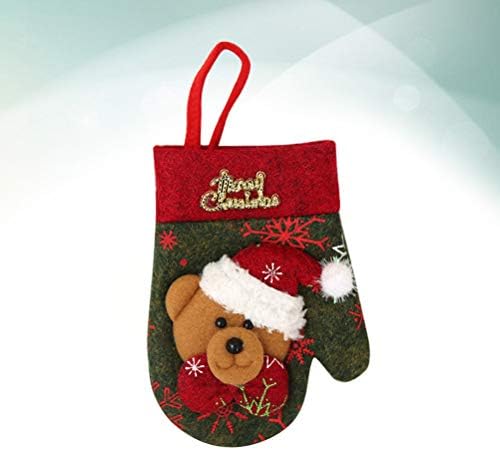 חג המולד חותך ומזלג שקיות כפפת בצורת כלי שולחן כלי כסף מחזיק מתנת תיק
