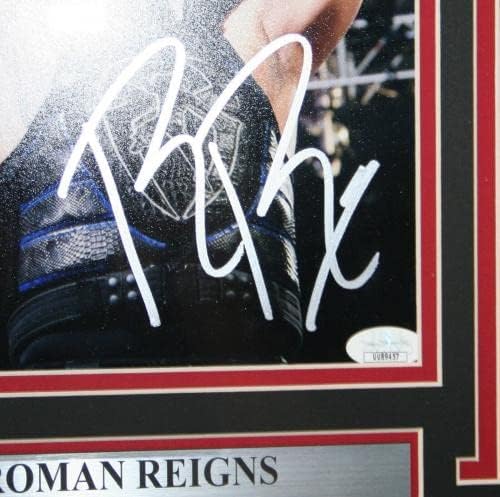 רומן שלטון חתימה 8x10 תמונה ממוסגרת WWE מתאבק JSA - תמונות היאבקות חתימה