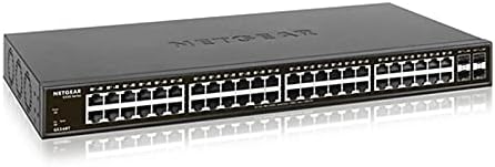 NetGear 48 -Port Gigabit Ethernet Smart Straving Switch - עם 4 x 1G SFP, Desktop/Rackmount והגנה