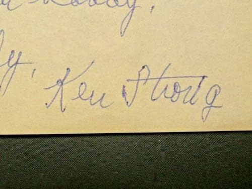 קן סטרונג, אגדת ניו יורק ג ' יינטס, פוטבול הופ, חתמה על מכתב משנת 1977 עם חתימות