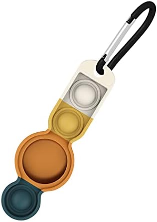 מארז Shusuen Silicone התואם למארז עור של Apple Tags Tase עם טבעת מחזיק מפתחות מגן על כיסוי קל משקל