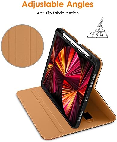 מארז DTTO עבור iPad Pro 11 אינץ '4/3/2nd/1 gen 2022/2021/2020/2018, Fit iPad Air 4/5, עמדת עמדת עור PU פרימיום