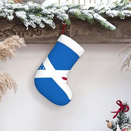 Cutedwarf Scotland דגל אמריקאי דגל כריסטמה גרבי חג המולד קישוטי עץ גרביים לחג המולד לחג המולד מתנות למסיבות