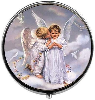 מלאך שומר אמנות גלולת תיבה, סוכריות תיבת בציר קסם תכשיטי זכוכית תכשיטי תמונה