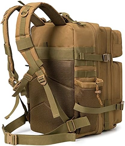 תרמילים טקטיים צבאיים QT & QY לגברים MOLLE DayPack 35L/45L גדול 3 ימים באג אאוט תיק טיולים רגלי עם מחזיק