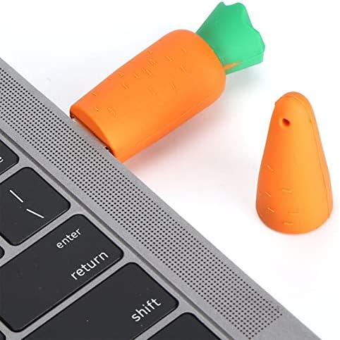 צורת גזר U דיסק, PVC+מתכת כונן פלאש חמוד USB2.0 ממשק חיי שירות ארוכים לקבצי גיבוי או סרטונים