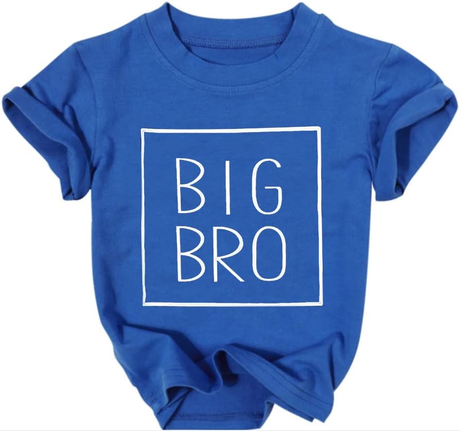 Mnlybaby אחים גדולים חולצה פעוט תינוקת קידם להודעת האח הגדול בגדי שרוול קצרים בגדי שרוול קצר