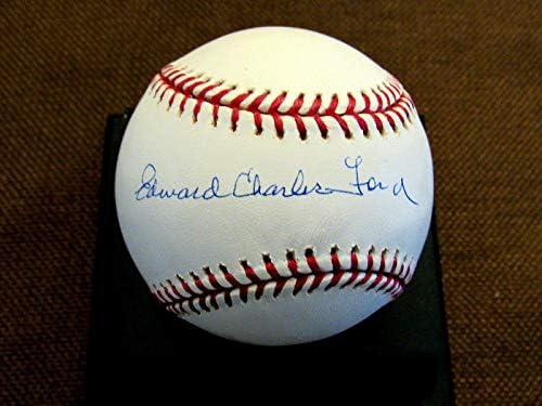 Whitey Ford Edward Charles 1961 WSC NY Yankees HOF חתום Auto OML Baseball JSA - כדורי בייסבול עם חתימה