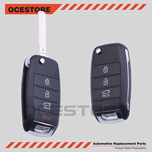 OCESTORE 2 PCS 4 כפתור מכונית מכונית FOB FOB כניסה ללא מפתח החלפה מרחוק לשנים 2014- Sport-Age החלף NYODD4TX1306-TFL