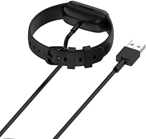 מטען USB Fitturn תואם ל- Fitbit Inspire 3 Tracker פעילות לנשים גברים 3.3ft/100 סמ החלפת מטען USB