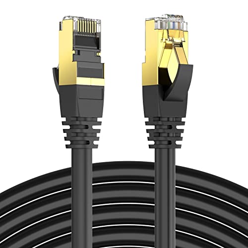 Rojita Cat6 כבל Ethernet חיצוני, כבל רשת ישיר במהירות גבוהה עם מחברי RJ45 - 60 מ '