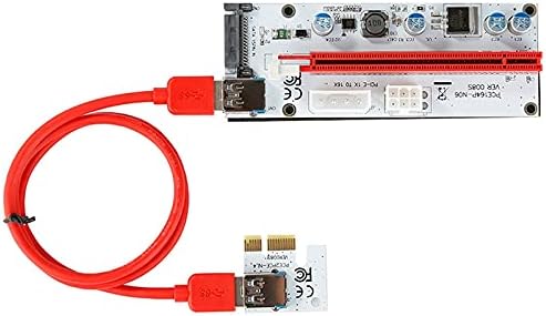 מחברים PCI -E Riser Card USB 3.0 VER 008S Card Card Card כבל 60 סמ PCI Express 1X עד 16X מתאם