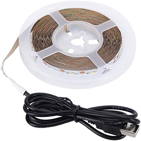 רצועת אור LED של Walfront 5M, USB טלוויזיה גמישה רקע תאורה שיפוץ בית אור חם כדי להגן על ראייה
