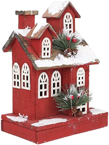 בית לחג המולד לוזי זוהר בית עץ דקורטיבי בקתת עץ צורה מפלגת חג המולד