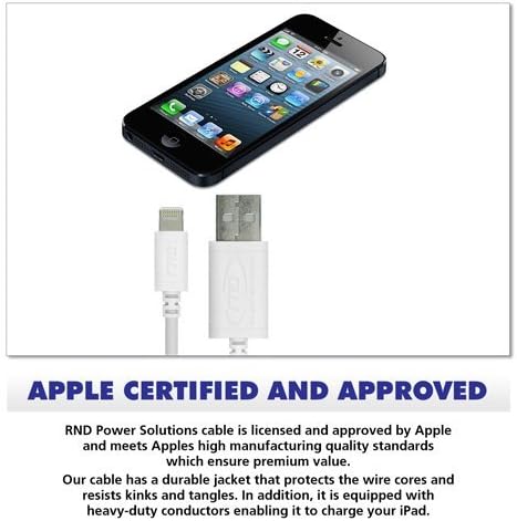 RND Apple Apple Lightning USB 6ft כבל iPhone iPad ו- iPod