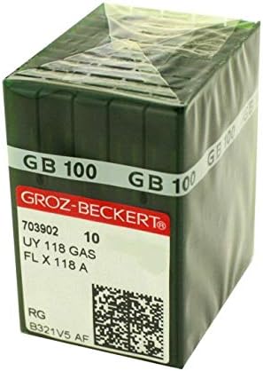 100 Groz-Beckert Uy118Gas FLX118A SEAMER SEAMER מכונת תפירה מחטים-65/9