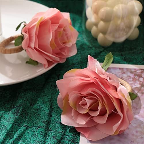 Zjhyxyh מעודן חתונה פרח ורד מפית מפית מפית מפית