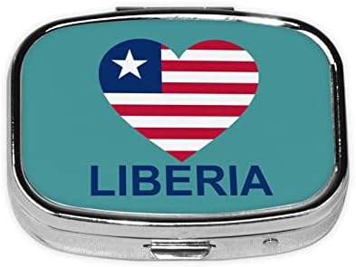 אהבת ליבריה כיכר מיני גלולת תיבת נסיעות ידידותי נייד קומפקטי גלולת מקרה עם מראה