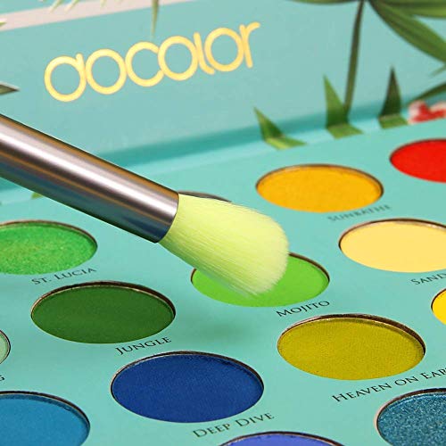 Docolor 34 צבע צלליות טרופיות פלטה + מברשת איפור עיניים של 15 חלקים + מברשות איפור טרופיות של