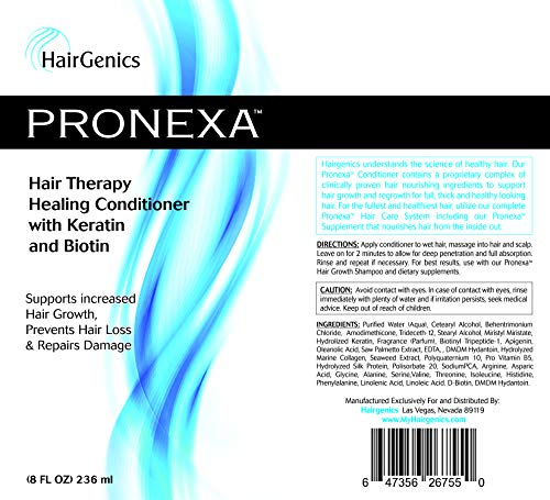 מרכך לטיפול בנשירת שיער פרונקסה-צמיחת שיער ומרכך לצמיחה מחודשת עם ביוטין, חוסמי דה-דה-טי וקרטין