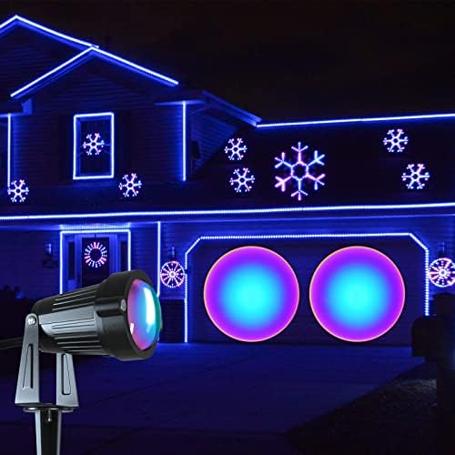 זרקור הקרנת Yilaie, מקרן תאורת LED של 10W קשת, IP65 זרקורים אטומים למים חיצוניים לחצר, נוף, מדשאה, דלת