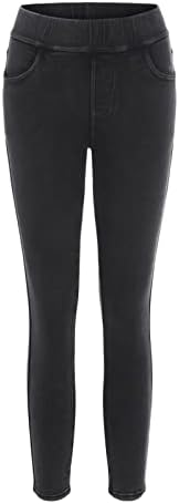 ג'ינס מרופד צמר נשים ברגל ישרה מותניים גבוהות מותניים רזות סתרות קטיפה תרמית קטיפה מרופדת מכנסיים