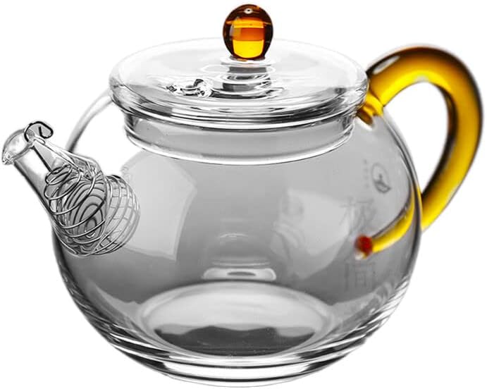 פילטר זכוכית עמידה בטמפרטורה קטנה בעלת טמפרטורה גבוהה, מיני תה ריחני מכין קומקום קומקום שקוף קונג פו