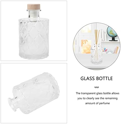 בקבוק ארומה זכוכית Doitool 200 מל בקבוק ריק בקבוקי פקק קנק קנקן קנקן כד זכוכית
