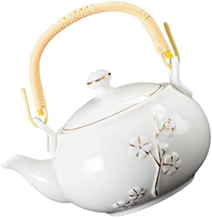 קרמיקה יפנית קומקום תה סיר תה תה קומקום עם הידית Rattan ידית חרס חרס קומקום דקורטיבי קומקום פרחוני