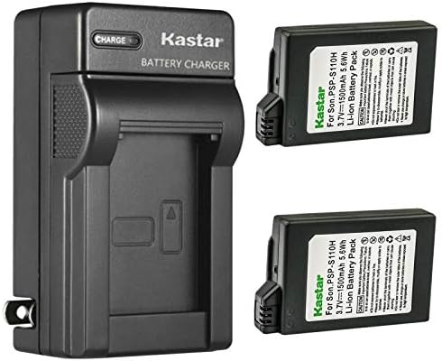 KASTAR 2-PACK PSP110 סוללה ומטען קיר AC החלפת SONY PSP-110 סוללה, משחק וידאו SONY PSP PlayStation