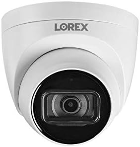 מערכת NVR של Lorex Fusion 4K 3TB Wired NVR עם 8 מצלמות כיפת IP לבנות הכוללות שמע האזנה