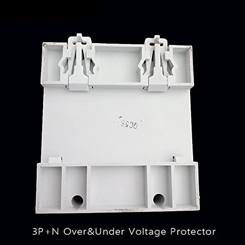 1PCS FVP 380V 3P+N DIN RAIL RAIL התאוששות עצמית חיבור אוטומטי מחדש מעל ומתחת מכשיר מגן מתח 40A 60A