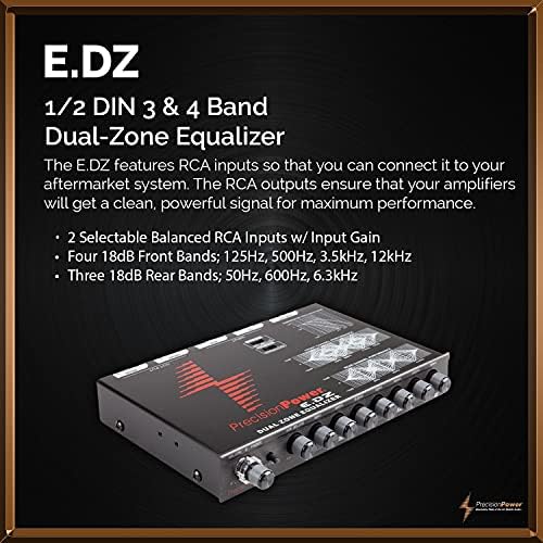 כוח דיוק E.DZ 7-Band אזור שוויון גרפי עם קלט עזר ובקרת סאב-וופר עצמאית